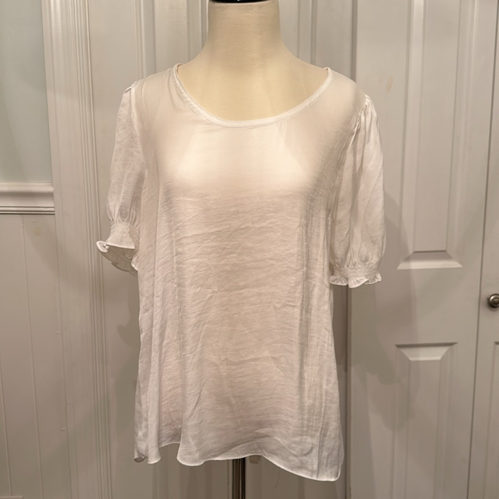White Puff Sleeve Blouse